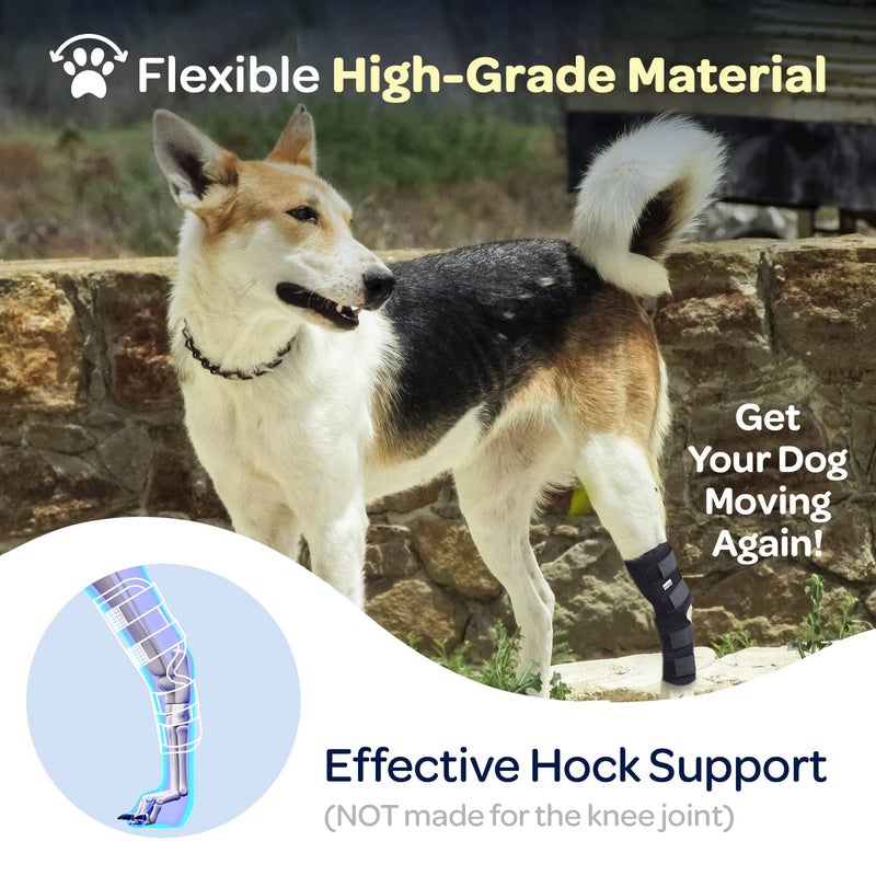 Labra Dog Rear Leg Hock Joint Compression Wrap - Supportive Brace for Weak Back Legs, ACL Tear, and Joint Discomfort - Adjustable Hind Leg Support for Senior Dogs - Extra Large - Image 5